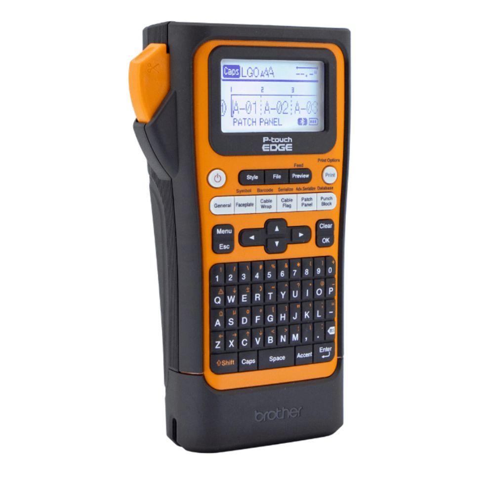 Imagen 2 del producto Rotuladora Brother PT-E310BT, bluetooth, pórtatil, pantalla LCD, 18mm, naranja y negro